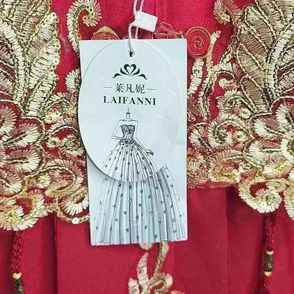 Laifanni Red Chinese Modern Wedding Dress NWT‎ New Size Unknown - Picture 7 of 11
